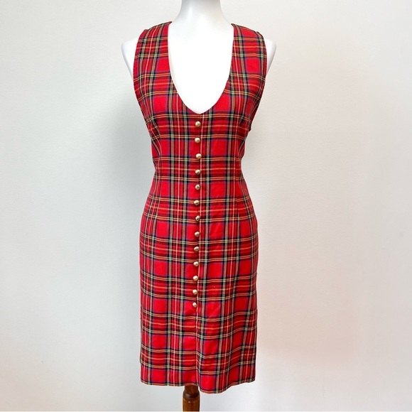 Vintage Dresses & Skirts - Vintage 90’s Y2K Betsey’s Things Tartan Plaid Vest Dress